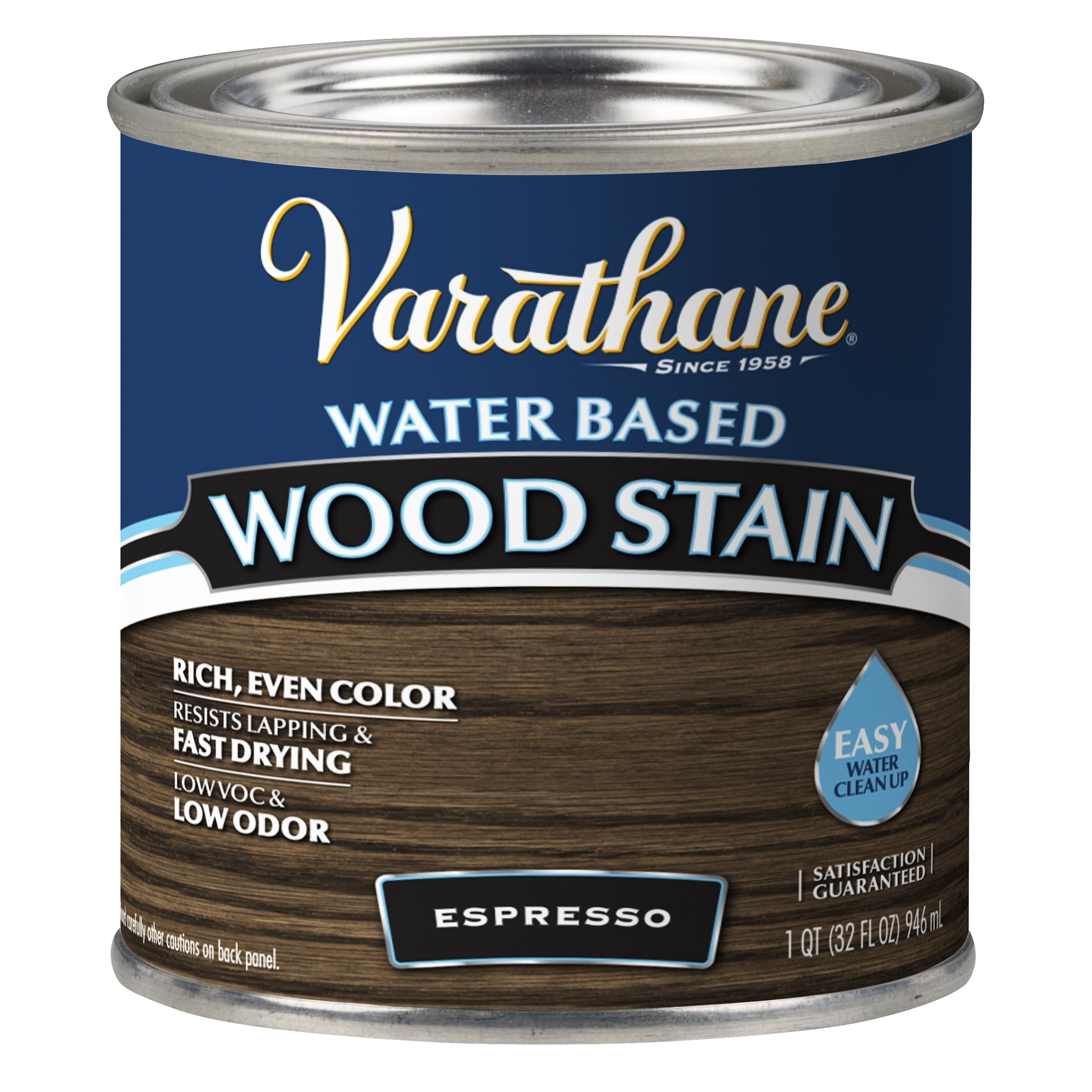 4 Pack, Espresso, Varathane Water-Based Wood Stain-384355, Half Pint
