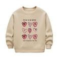 thumbnail image 2 of Viluyesy Girls Fleece Tops, Long Sleeve Graphic Crewneck Fashion Pullover Sweatshirt Khaki 9T, 2 of 5