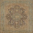 thumbnail image 1 of Ahgly Company Machine Washable Indoor Square Traditional Sepia Brown Area Rugs, 7' Square, 1 of 7