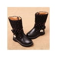 thumbnail image 3 of Frontwalk Kids Winter Boots Zipper Mid Calf Boot Warm Lined Shoes Outdoor Lightweight Girl Bowknot Black 11.5c, 3 of 5