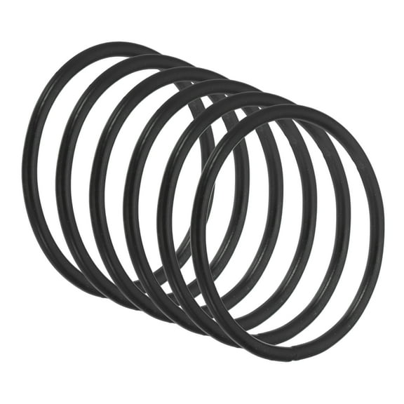 Uxcell 2 Inch Round Dream Catcher Rings, 6 Pcs Metal Christmas Macrame Wreath Floral Ring Hoop, Black