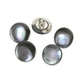 thumbnail image 1 of 5Pcs Natural Shell Button, 11.5mm Curved Shell Shank Buttons, Grey/Silver, 1 of 6