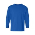 thumbnail image 2 of Gildan - Heavy Cotton Youth Long Sleeve T-Shirt - 5400B - Royal - Size: L, 2 of 3