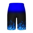 thumbnail image 3 of TIMIFIS Mens Swimsuit Trunks Shorts Drawstring Summer Beach Shorts Fashion Gradation Fire Print Shorts Elastic Waist Daily All-Match Short with Pockets - Spring/Summer, 3 of 4