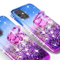 thumbnail image 4 of SOGA Rhinestone Liquid Quicksand Cover Cute Girl Phone Case Compatible for Samsung Galaxy S20 Plus Case,with Embedded Ring for Magnetic Car Mounts and Lanyard - Purple / Blue, 4 of 5