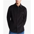 thumbnail image 1 of Calvin Klein Mens Regular Fit Solid Corduroy Button Up Shirt, black, XS Neck, 1 of 1