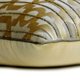 thumbnail image 2 of Fundas de almohada decorativas doradas HomeCentric de 40 x 40 cm (16 x 16 pulgadas), con diseño de jacquard enrejado, cuentas y celosía para sofá, diseño geométrico moderno - Dorado esencial, 2 of 3