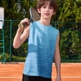 thumbnail image 7 of UACY Teen Boys Summer Tank Tops, Casual Loose Fit Crewneck Sleeveless Shirts, Soft Basic Athletic Tees for Kids (Sky Blue, 5-6 Years), 7 of 7