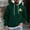 #02 Green, variant on Men's Fall Winter Fleece Hoodies Fashion Graphic Printed Jackets Long Sleeve Pullover Top Casual Hooded Sweatshirt Loose Fit Comfy Outwears with Pockets