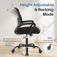 thumbnail image 4 of Silla de Oficina DUMOS Ergonómica Respaldo Medio con Soporte Lumbar, 4 of 6