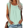 thumbnail image 5 of bnaln Womens Tank Tops 2025 Summer Dressy Casual Blouses Sleeveless Cotton Linen Shirts Crewneck Camisole Vest Blouse Flowy Tunic Cami Shirts Going Out Tops Outfits Trendy Clothes, 5 of 9