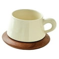 thumbnail image 1 of Taza de Café de Cerámica con Platillo, Regalo de Cumpleaños, Taza de Café con Asa, Taza de Espresso para Oficina, Hogar, Fiesta, Cafetería, 1 of 9
