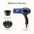 thumbnail image 5 of Conair 1875W Ionic Shine Turbo Dryer w/Atts - Blue & Black, 5 of 8