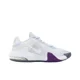 thumbnail image 3 of Zapatillas de baloncesto Nike Air Max Impact 4 Balance Support ligeras de caña baja para hombre, color blanco y morado, 3 of 4