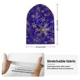 thumbnail image 2 of Picia blue purple Snowflake Pattern Knitted Beanie Hat for Men and Women , Unisex Winter Warm Stretchy Knit Cap Thick Fisherman Beanies Cuffed Plain Skull Caps, 2 of 6