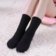 thumbnail image 5 of 5 Pairs Womens Fuzzy Slipper Socks, Ultra Soft Microfiber Crew Socks for Winter, Non-Slip Cozy House Socks with Fluffy Lining, 5 of 6