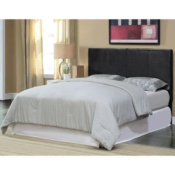 Porch Den Hazelhurst Espresso Upholstered King Size Headboard Walmart Com Walmart Com