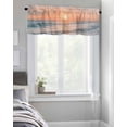 thumbnail image 6 of Modern Summer Seaside Sunset Sunrise Curtain Valances for Kitchen Windows,Rod Pocket Short Valance Ocean Beach Scenery Window Treatment for Living Room Bathroom Bedroom,60" x 18"-1 Panel, 6 of 9