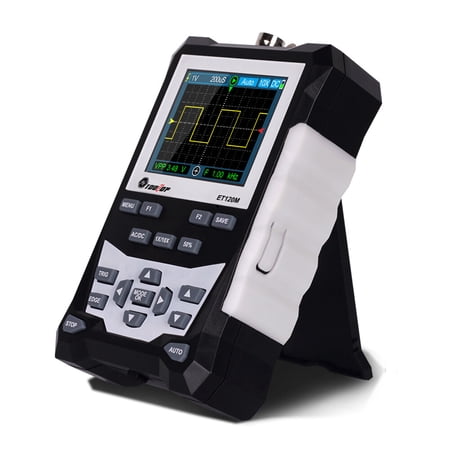 LAZIOEGR DS0120M Professional Digital Oscilloscope 120MHz Bandwidth 500MSa/s Sampling Rate 2.4 Inch TFT LCD Color Screen Backlight Waveform Storage Handheld Testing Tool (7.5 in / 19.0 cm)