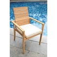 thumbnail image 3 of 9-Piece Teak Dining Set: 122" Rectangular Extendable Table + 8 Algrave Stacking Arm Chairs, 3 of 12