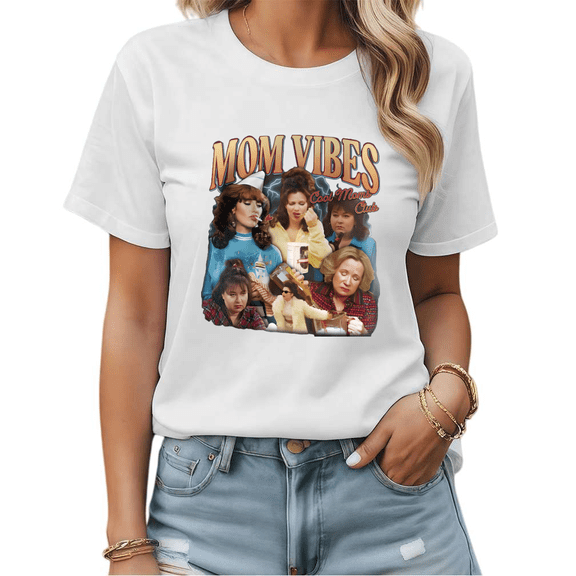 90s Mom Vibes Graphic Tees Womans T-shirt Black/White S-5XL Shirts Daily Casual Tops