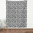 thumbnail image 3 of Ambesonne Cat Fabric by the Yard Upholstery, Black Silhouettes Friendly, 5 Yards, Black White, 3 of 4