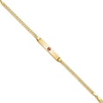 thumbnail image 2 of 14K Yellow Gold Medical Red Enamel Flat Curb Link Id Bracelet (7 X 6.5) Made In United States xm561cr-7, 2 of 5