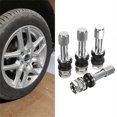 thumbnail image 2 of Car Tire Valve 4Pcs TR48E Bolt-in Car Tubeless Wheel Tire Valve Stem Dust Cap Cover Vehicle Stainless Steel Metal Straight Mouth, 2 of 5