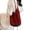 A-Red, variant on XINXIAOO Trendy Large Capacity Woven Clutch Wristlet, Stylish Hollow Design Handbag for Casual Outfits