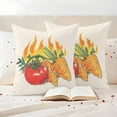 thumbnail image 3 of Tomato Carrot Outdoor Waterproof Pillow Covers, Watercolor Fire Vegetable Decorative Square Throw Pillowcase Sofa Cushion Sham for Patio/Couch/Chair, 20"x20" 2 Pack, 3 of 8