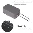 thumbnail image 4 of Camping Lunch Box, Portable Aluminum Food Container With Foldable Handle For Outdoor Cooking, 6.5 X 3.9 X 2.6", 4 of 8