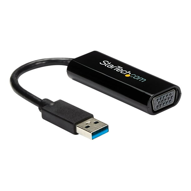 StarTech.com USB VGA (VGA) Adaptateur 3.0 vers - Slim Design - 1920x1200 - Adaptateur - Conforme à la Norme TAA - Type USB A Mâle vers Femelle HD-15 - 7,5 Po - Noir - pour P/N: MXT101MM