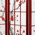 thumbnail image 2 of Oriental Furniture 4 ft. Tall Cherry Blossom Shoji Screen - Rosewood - 4 Panel, 2 of 3