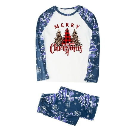 

YOTAMI Christmas Pajamas Sets for Men Women Christmas Matching Sets Family Christmas Pajamas Xmas Sleepwear XXXL Blue #22