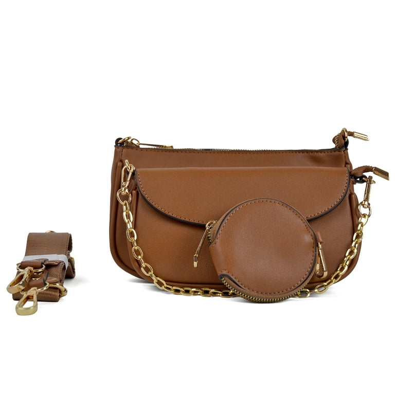 Messenger Crossbody Bags for Women Shoulder Bag with Mini Coin