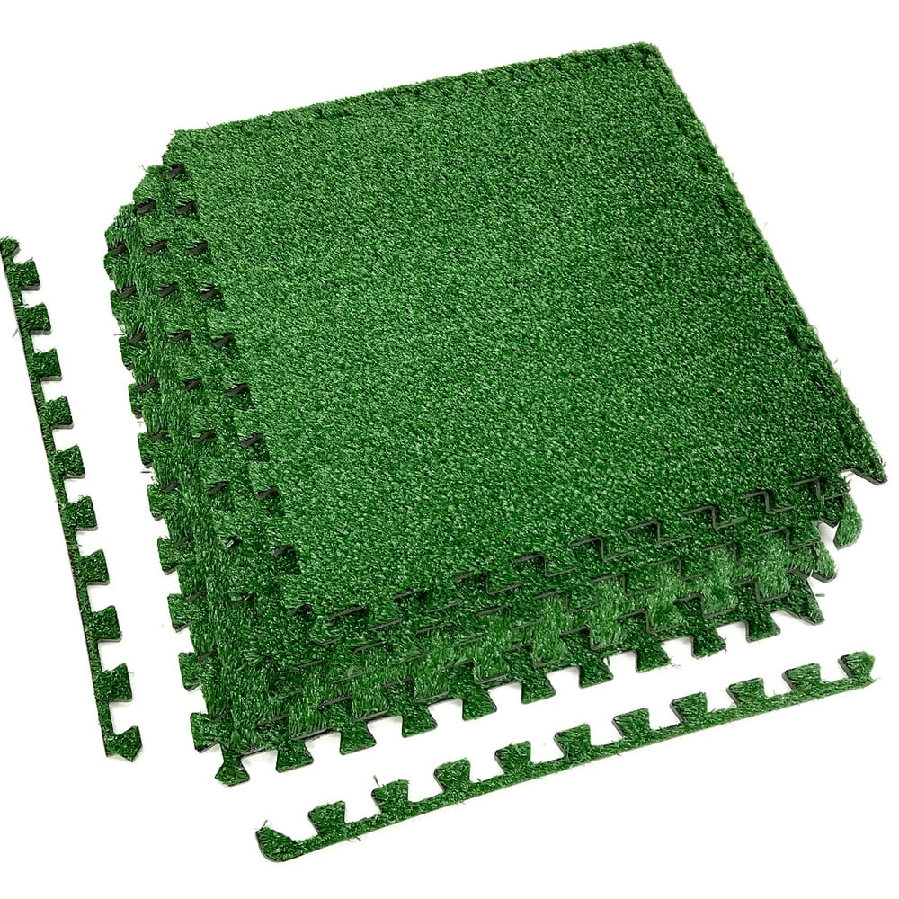 Sorbus Grass Mat Interlocking Floor Tiles Soft Artificial Grass