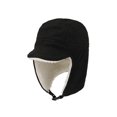 thumbnail image 3 of Deago Winter Trapper Hunting Hat with Visor Windproof Fleece Warm Russian Earflap Caps for Men and Women (Black), 3 of 9