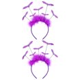 thumbnail image 1 of 2pcs Halloween Hair Hoop Bat Diadema Accesorio para el cabello Broche para el cabello (púrpura), 1 of 5