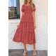 thumbnail image 5 of Vestido PRETTYGARDEN 2025 Midi con Cuello Cuadrado y Fruncido XL, 5 of 6