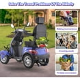 thumbnail image 5 of QEASET Heavy Duty 4-Wheel Mobility Scooters,800W All Terrain Electric Recreational Scooter,31 Miles Long Travel Range, 5 of 6
