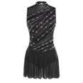 thumbnail image 5 of Xnihocha Women's Figure Skating Dress Sparkly Backless Lyrical Ballet Dance Dress for Competition Black M, 5 of 7