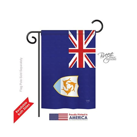 Breeze Decor 58338 Anguilla 2-Sided Impression Garden Flag - 13 x 18.5 in.