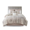 thumbnail image 3 of 8 Pieces Comforter Set, Oversized Quilt Set for All Seasons, 1 Comforter, 2 Shams, 1 Bedskirt, 2 Decorative Pillows, 2 Euro Shams, Blush, 3 of 8