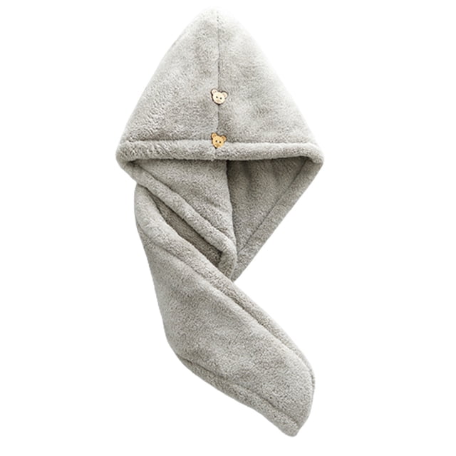 Gorro de toalla para el cabello, gorro grueso de secado rápido para mujeres, turbante absorbente de secado rápido para el cabello