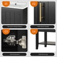 thumbnail image 4 of HICOMILA 20" Small Bathroom Vanity with Sink Combo, Freestanding Vanity Cabinet with Soft Closing Door, Storage Rack, Open Shelf, Black, 4 of 7