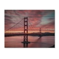 thumbnail image 3 of Designart "San Francisco Golden Gate Bridge Iconic Landmark" California Print on Natural Pine Wood, 3 of 5