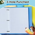 thumbnail image 4 of 15 Pack Graph Paper, 8" x 10.5" Loose Leaf Graph Paper, 2250 Sheets Bulk 4 x 4 Inch Quad Ruled Grid Paper Filler Paper, 3 Hole Punched, 60 Gsm, 150 Pcs Each Pack, Office Student Supplies, 4 of 7