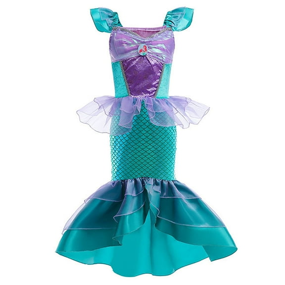 Mermaid Costume for Girls Halloween Birthday Princess Toddler Kids Costumes Mermaid Dress