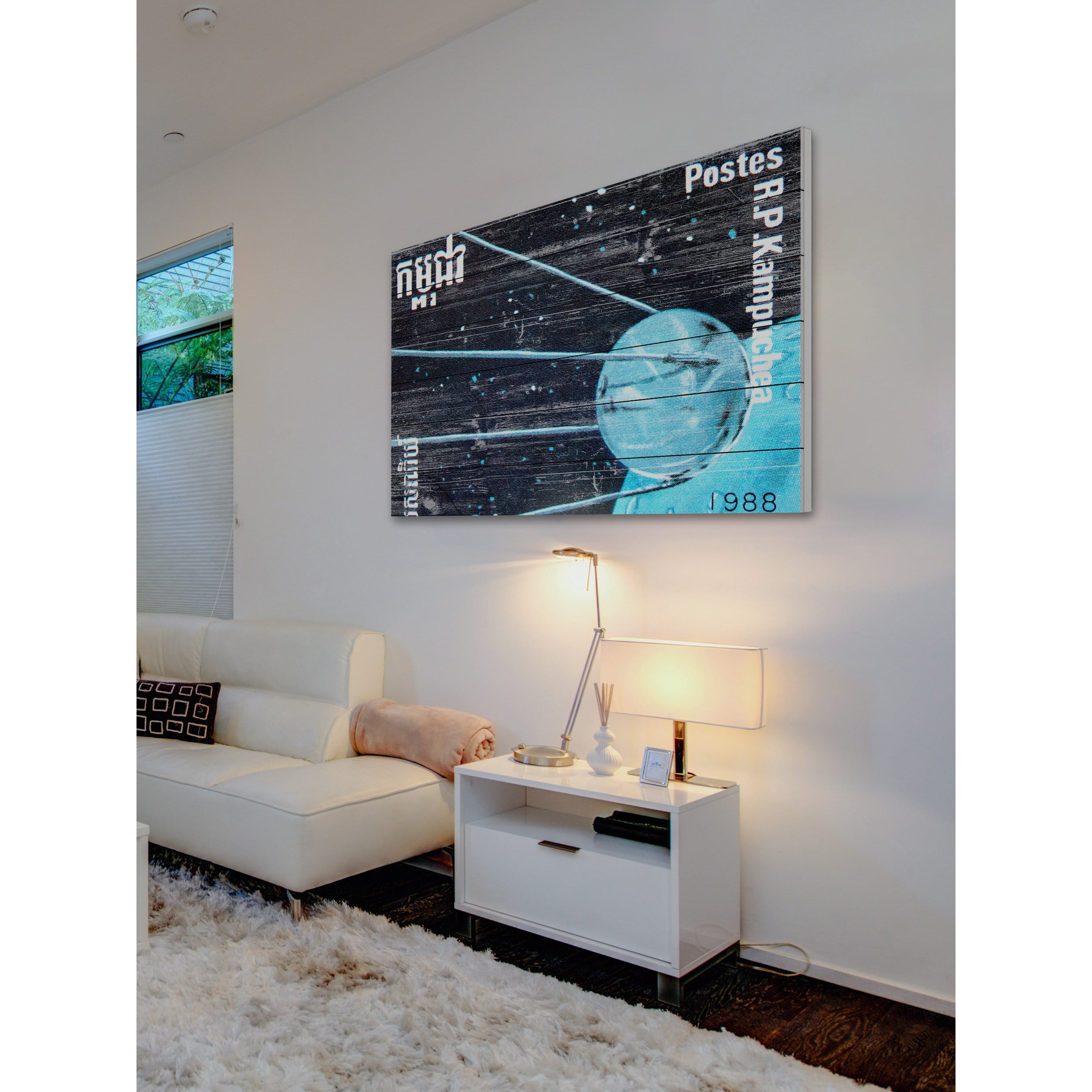 Marmont Hill ''Sputnik Stamp'' Graphic Art on Wood