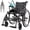 Gray, variant on VOCIC Lightweight Folding Portable Self-Propelled Wheelchair with Flip-Back Arm, Double-Brake, 23.6-inch Rear Wheels, Orange